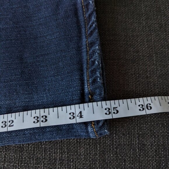 Goldsign Misfit Straight Leg Stretch Blue Jeans - Picture 14 of 14